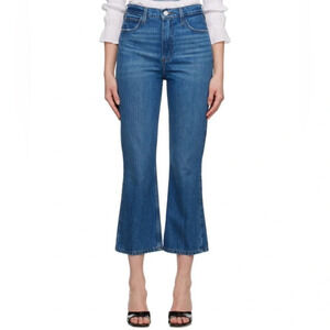 FRAME Blue Le High 'N' Tight Crop Mini Boot Jeans